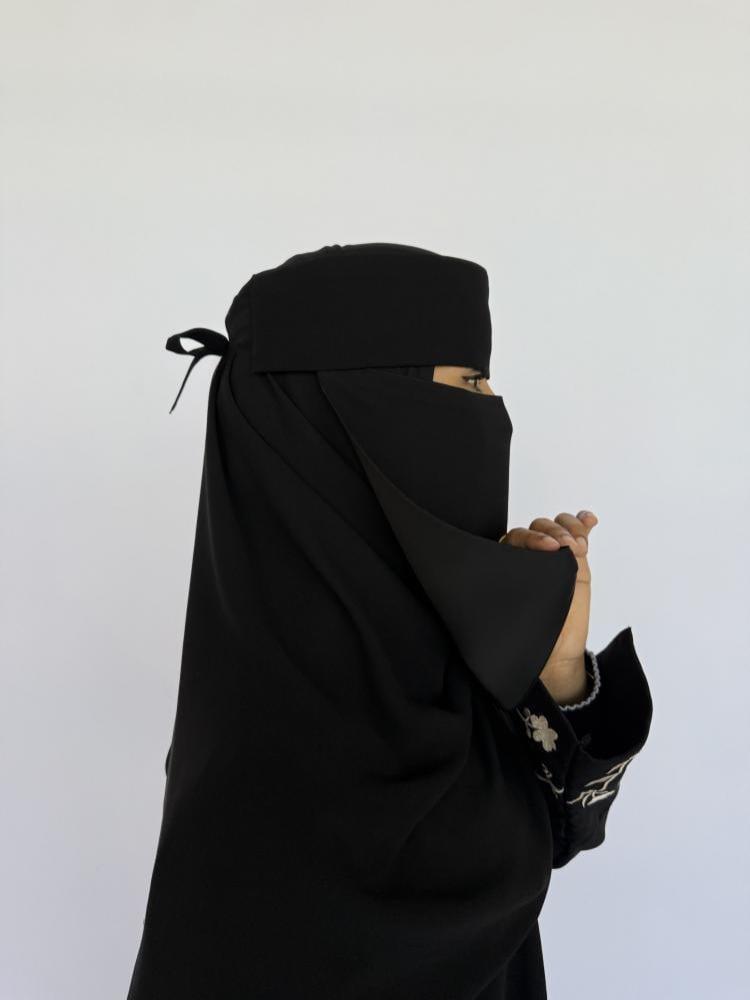نقاب اسلامي مبطن حرير ملكي