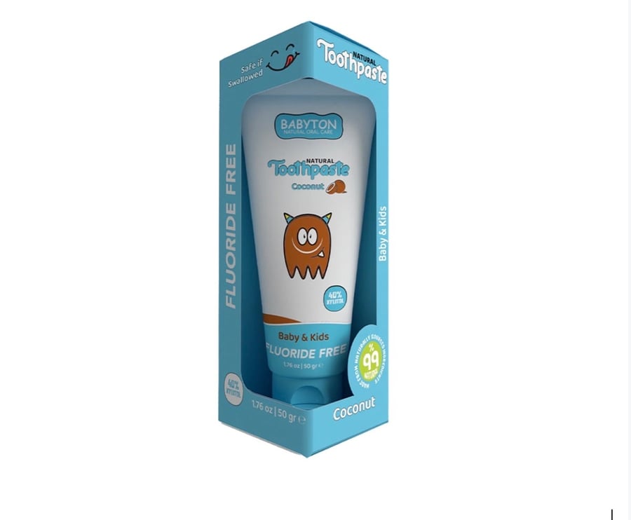 Babyton - Coconut Toothpaste (Fluoride-Free) for Children and Babies