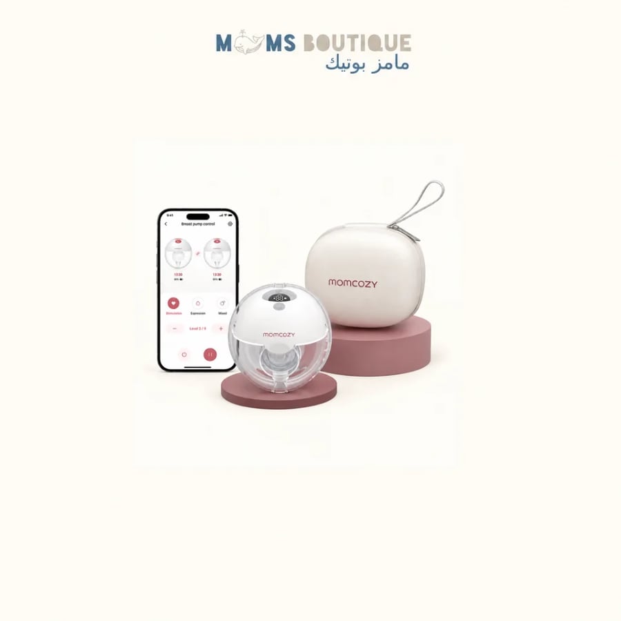 Momcozy M5 Smart-مضخة حليب الأم الكهربائية المزدوجة القابلة للارتداء من مومكوزي، مع إمكانية التحكم عبر التطبيق
