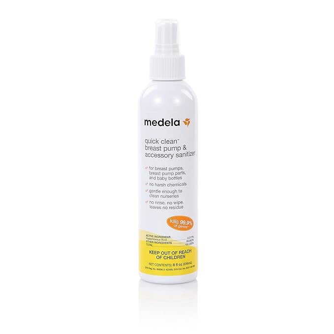 Medela Quick Clean بخاخ ماديلا المعقم الفوري لا يحتاج للغسيل لأجزاء الشفاط و الرضاعات و المصاصات و الألعاب