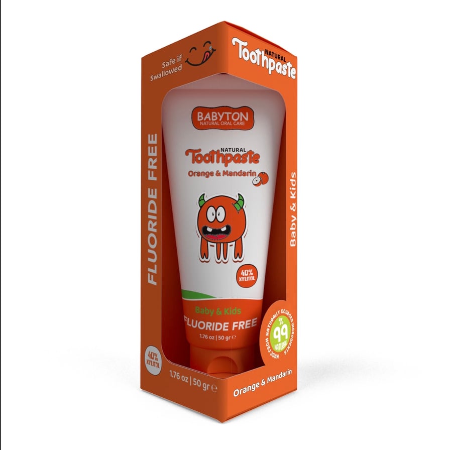Babyton – Natural Toothpaste for Children, Orange and Tangerine Flavor