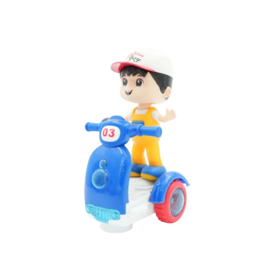Electric motorcycle for girls with stunts and 360-degree rotation with five-dimensional lights and music (KB11072)