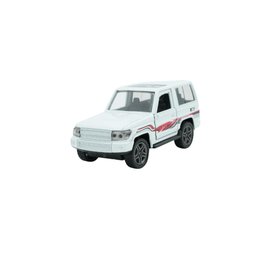 مجموعة سيارات دفع رباعي على الطراز العربي باللونين البني والأبيض - 12 قطعة (KB10233A)