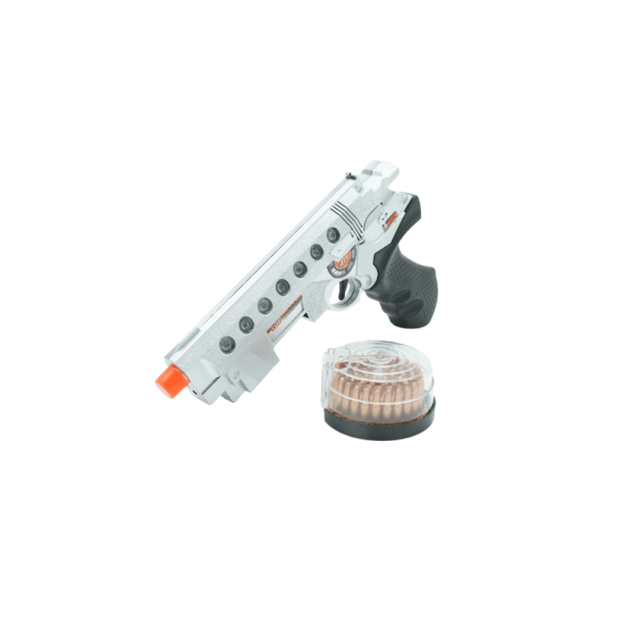 Super Power pistol with lights, music, and rotating ammunition (KB5789)