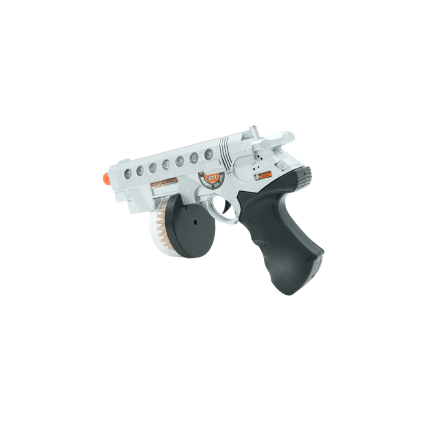 Super Power pistol with lights, music, and rotating ammunition (KB5789)