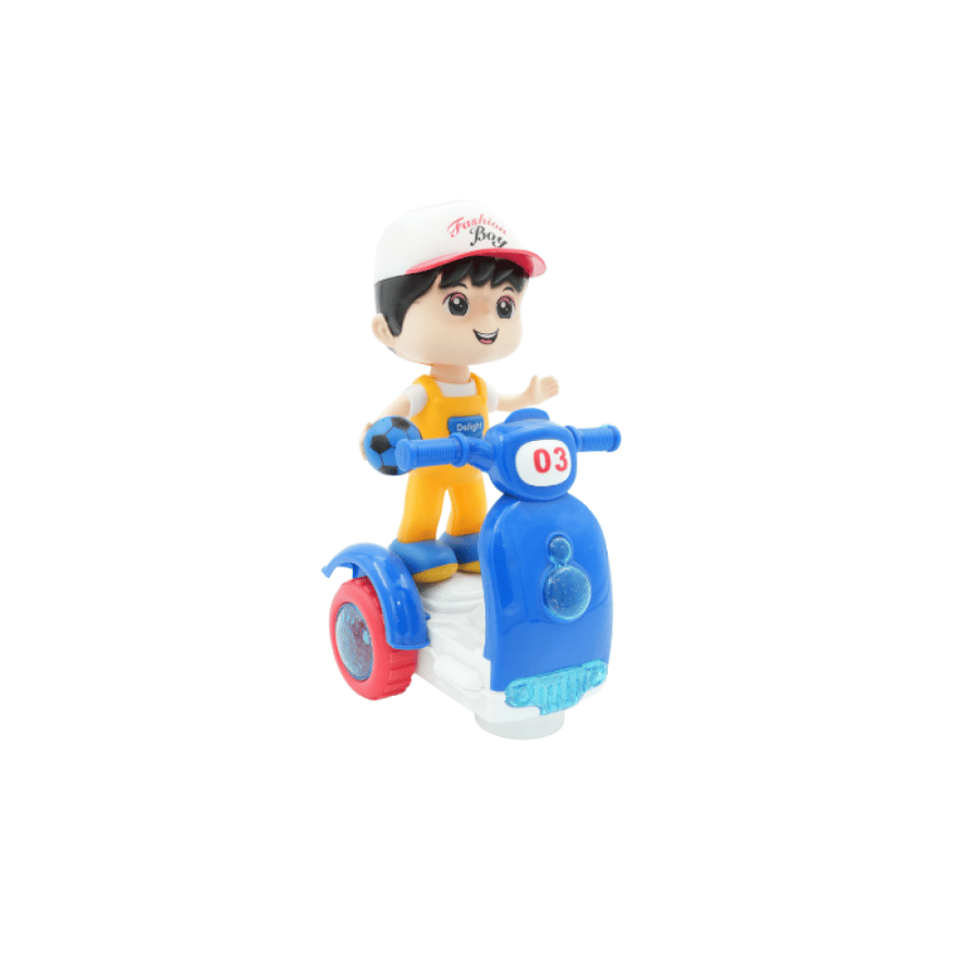 Electric motorcycle for girls with stunts and 360-degree rotation with five-dimensional lights and music (KB11072)