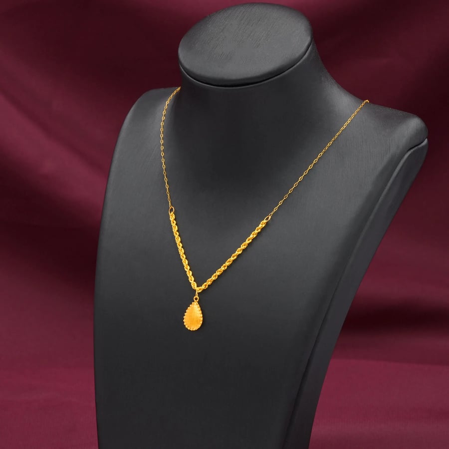 عقد ذهب البصمة مطفي عيار 21 (N306)