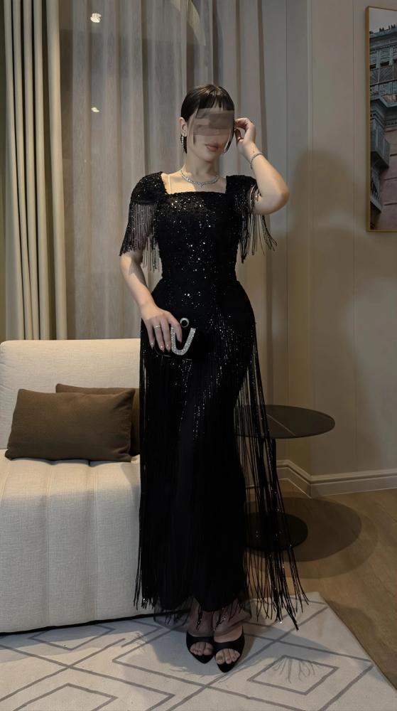 فستان اسود راقي