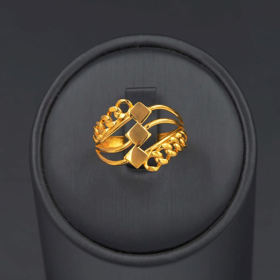خاتم ذهب نسائي عيار 21 (R2496)