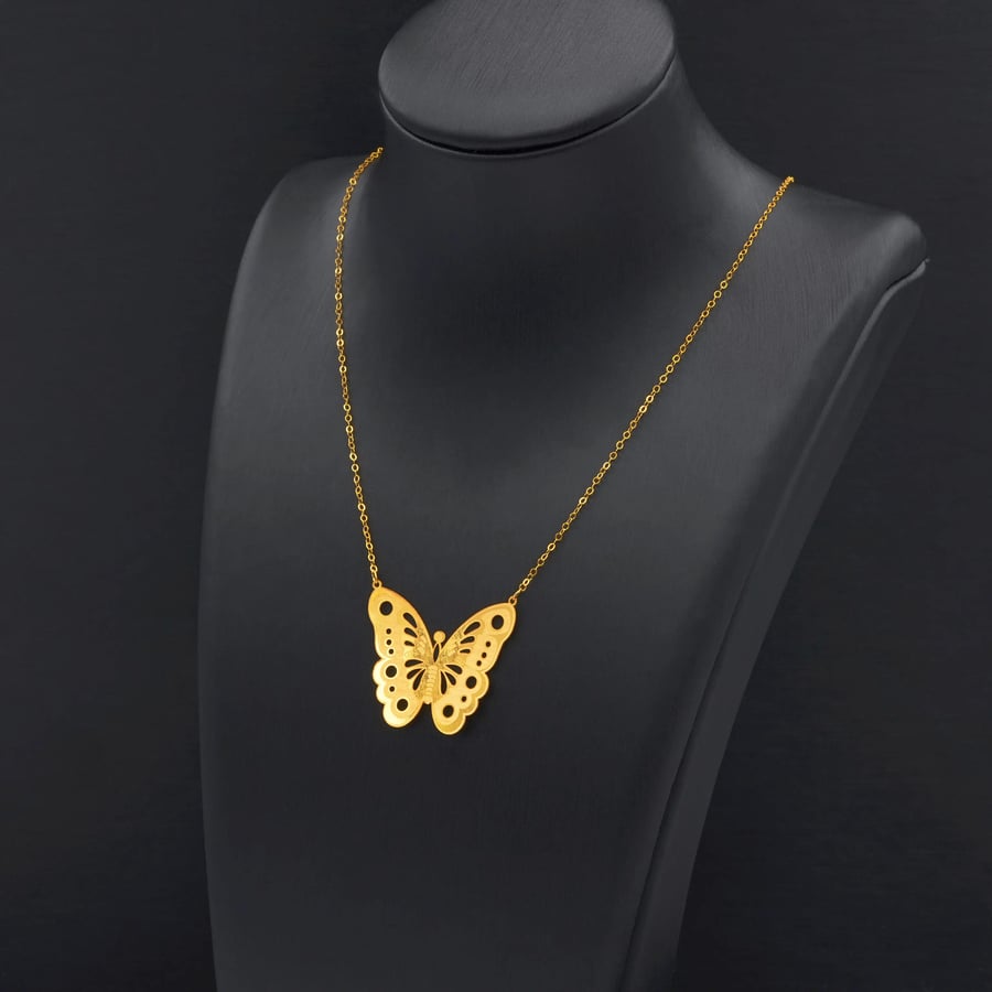 عقد ذهب Butterfly عيار 21 (N2512)