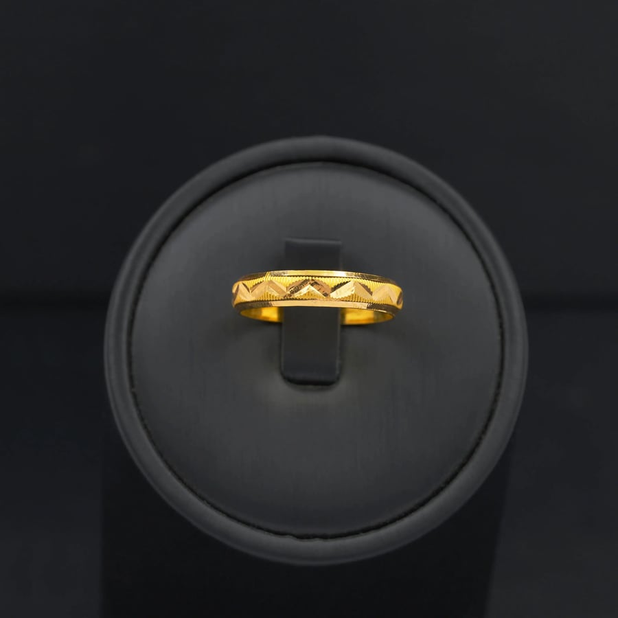دبلة ذهب نسائي عيار 21 (R2147)