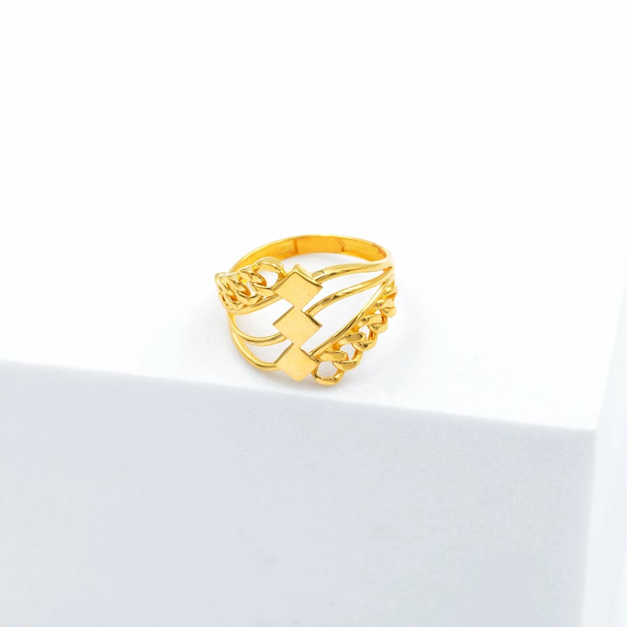 خاتم ذهب نسائي عيار 21 (R2496)