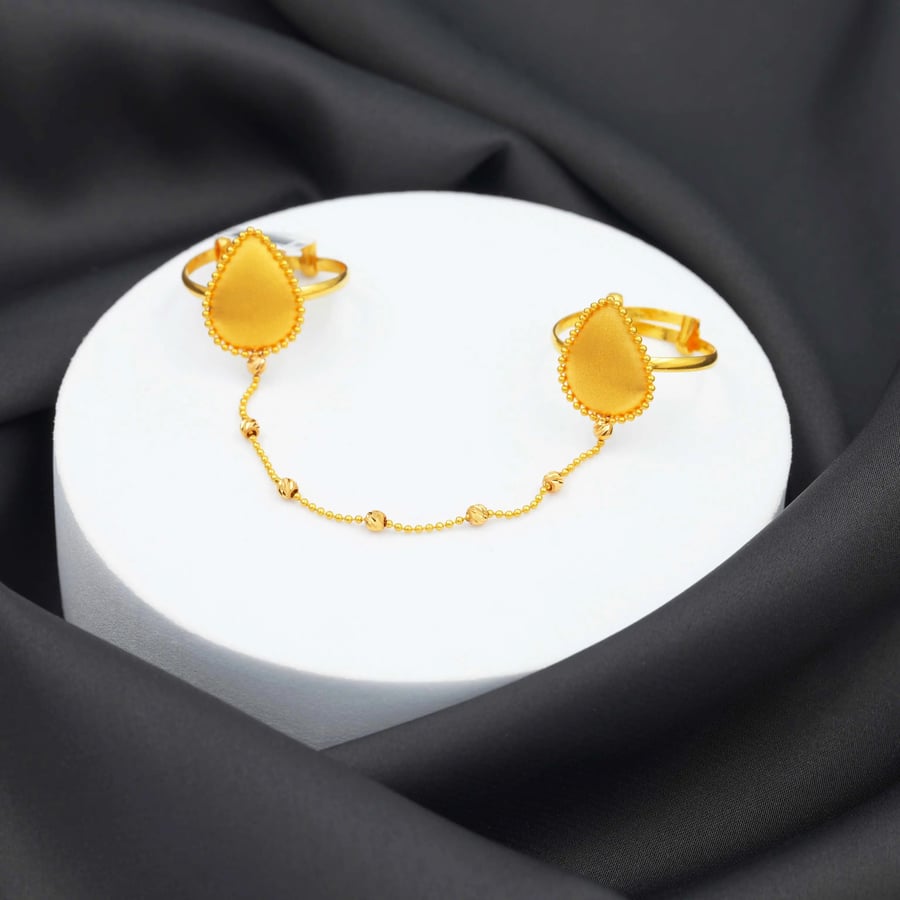 خاتم أوتار ذهب ناعم عيار 21 (R1395)