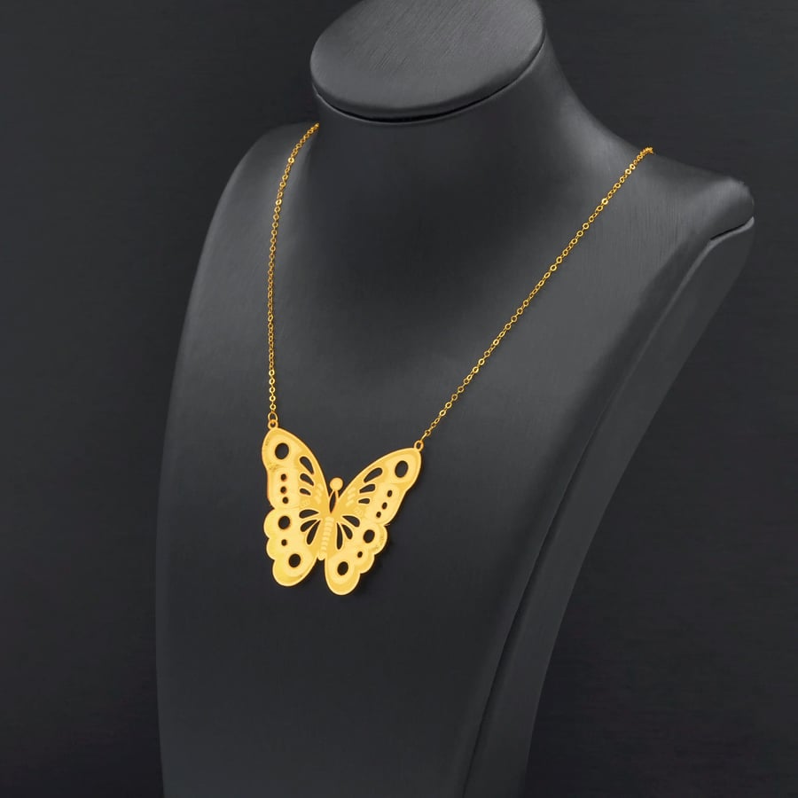 عقد ذهب Butterfly عيار 21 (N2508)