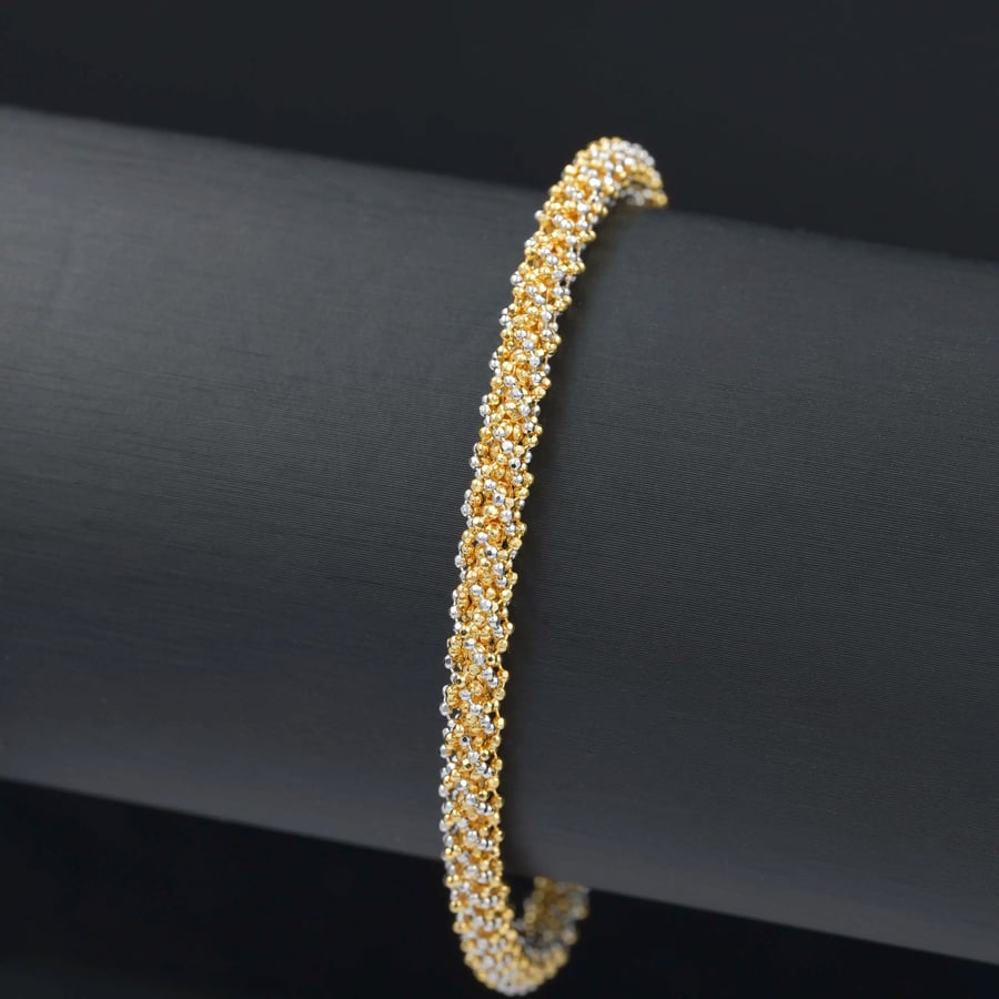سوارة ذهب ايطالي مبروم  (B2669)