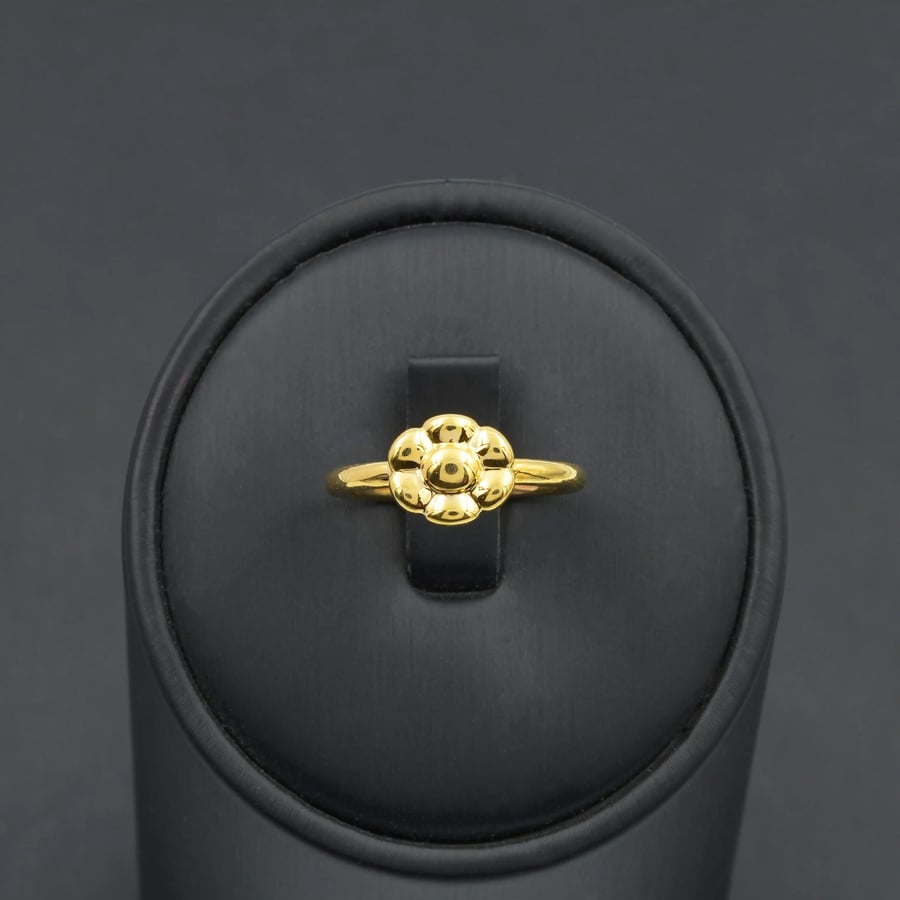 خاتم ذهب نسائي ناعم (R2586)