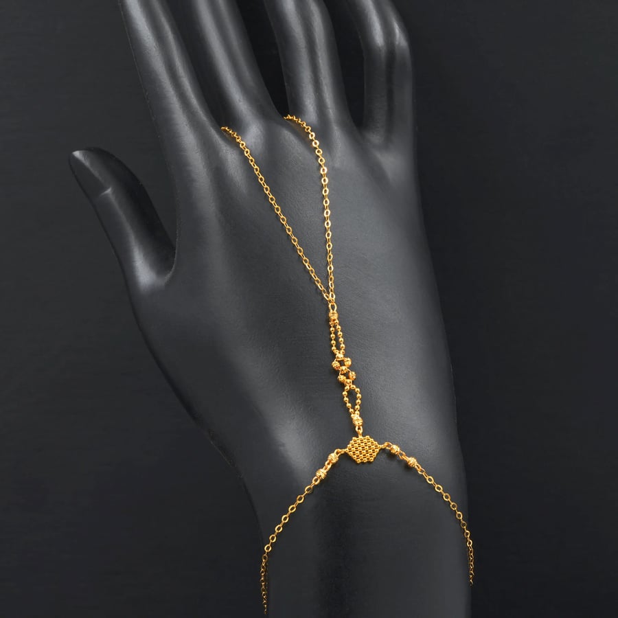 كف ذهب نسائي عيار 21 (B2480)