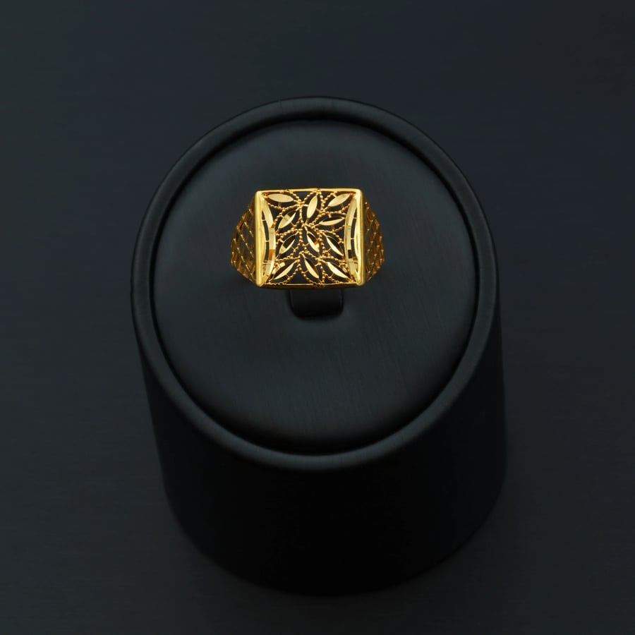 خاتم ذهب نسائي ناعم عيار 21 (R1294)