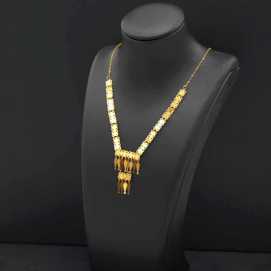 عقد ذهب نسائي عيار 21 (N2120)