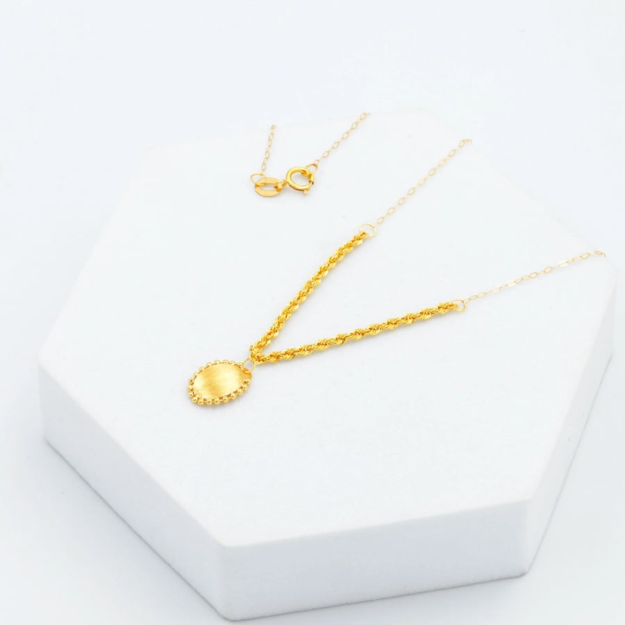عقد ذهب بصمة عيار 21 (N2532)
