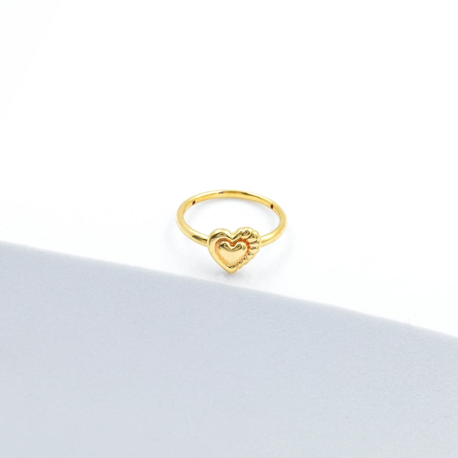 خاتم ذهب القلب نسائي (R2590)