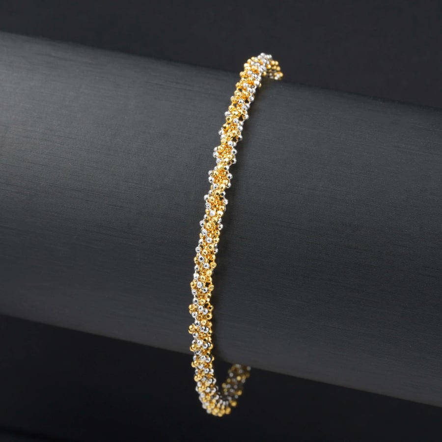 سوارة ذهب ايطالي مبروم ثقيل (B2657)