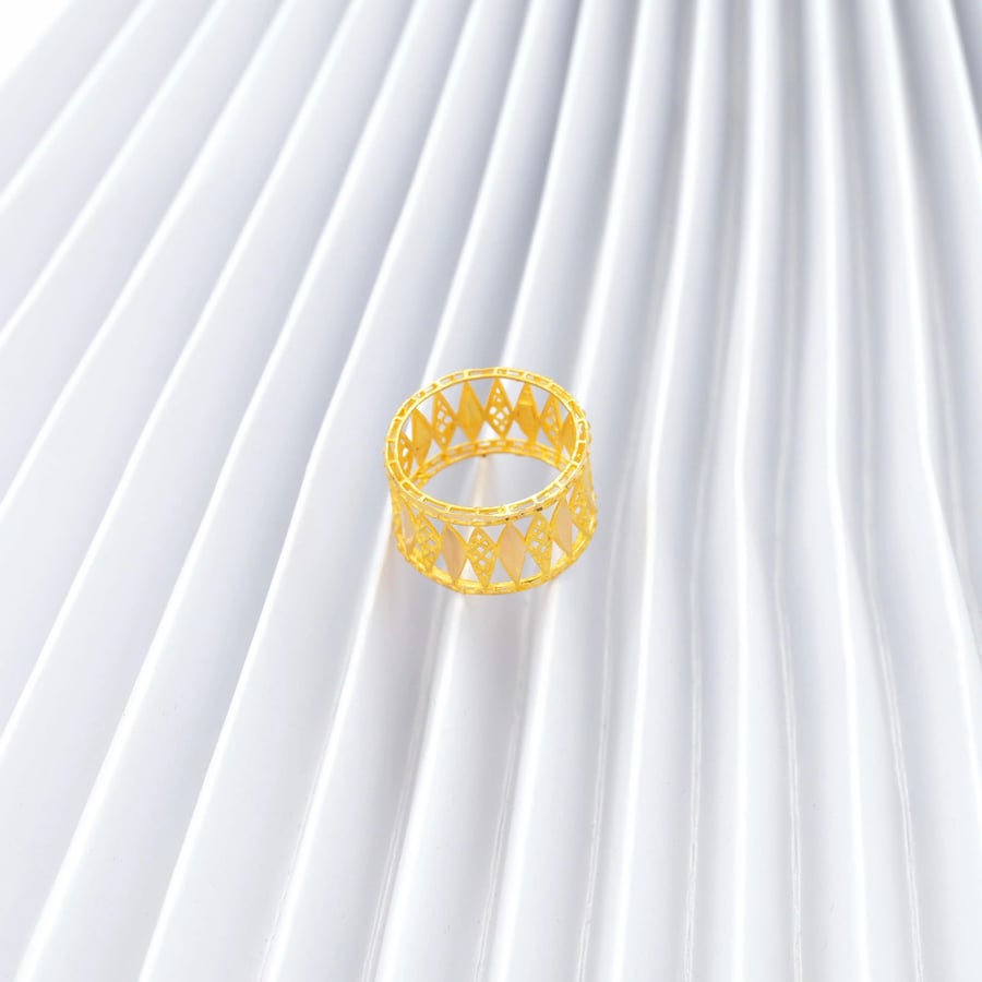 دبلة ذهب نسائي عيار 21 (R2223)