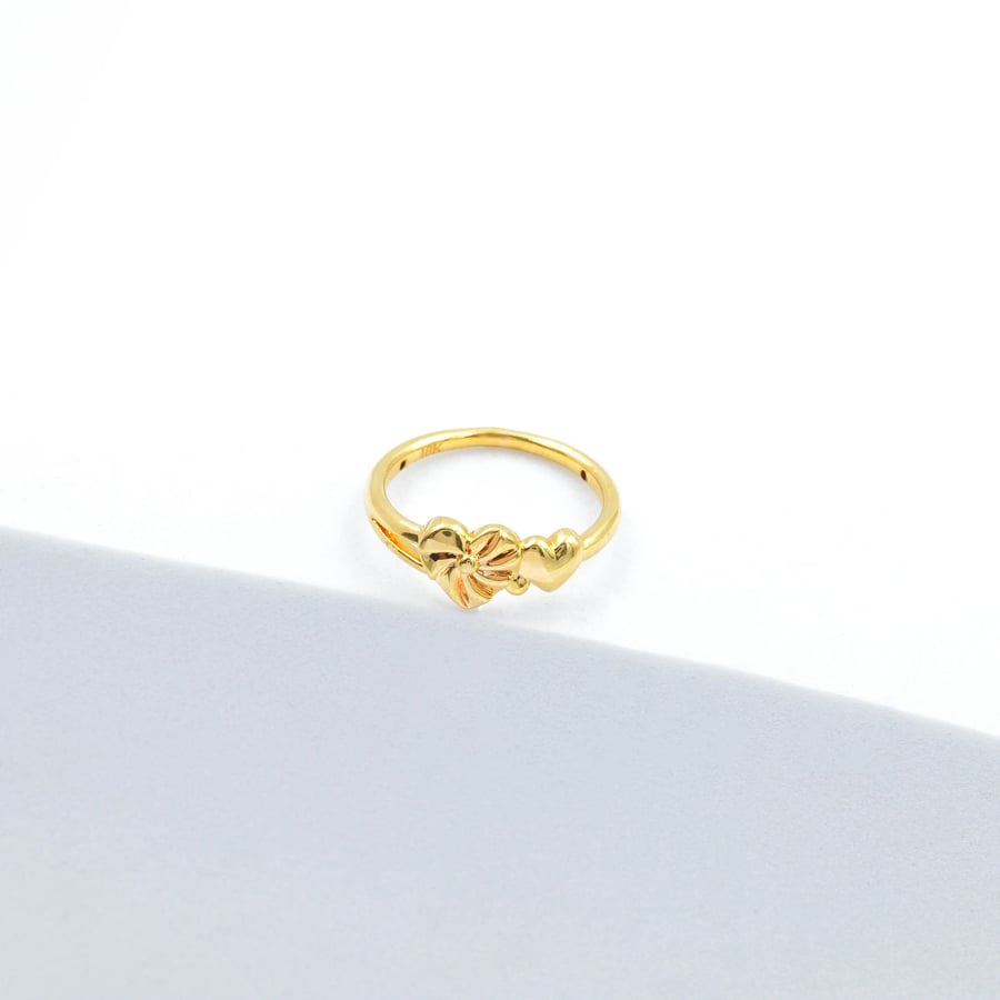 خاتم ذهب نسائي ناعم (R2591)