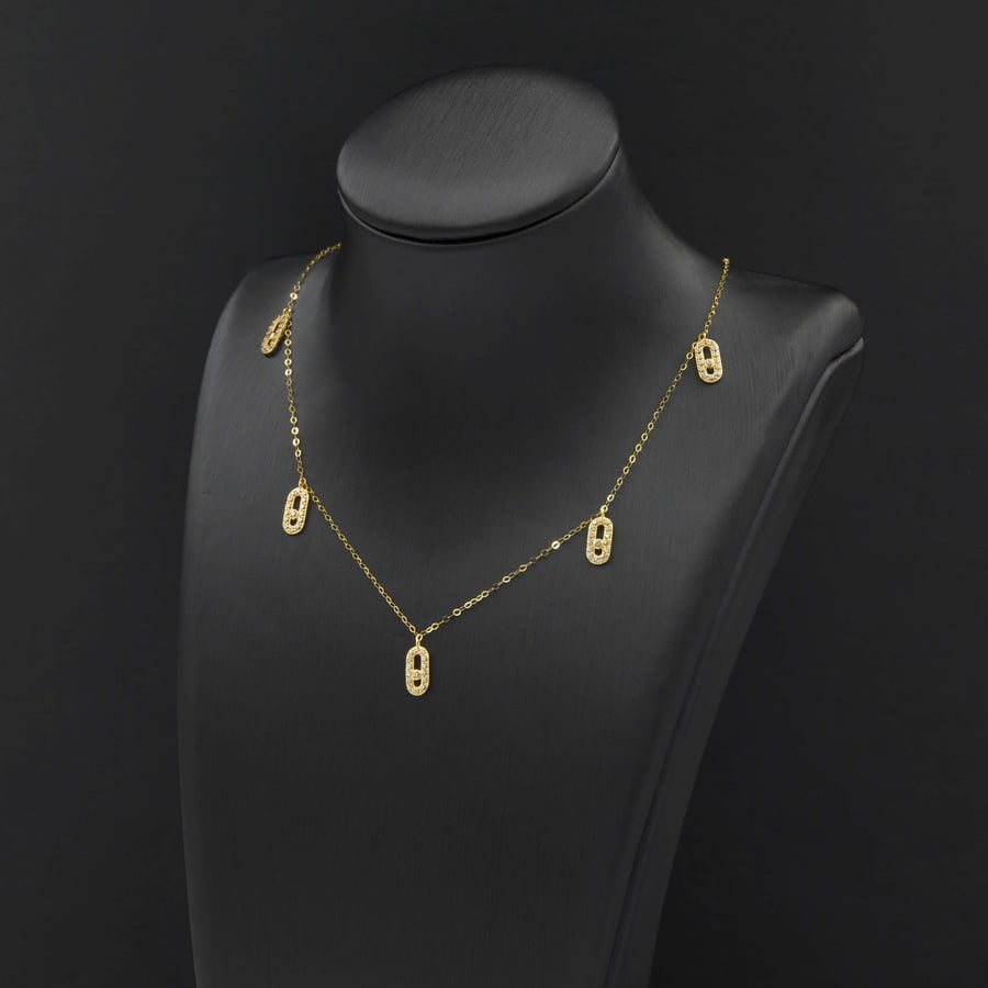 عقد تشوكر ذهب أطار عيار 18 (N1726)