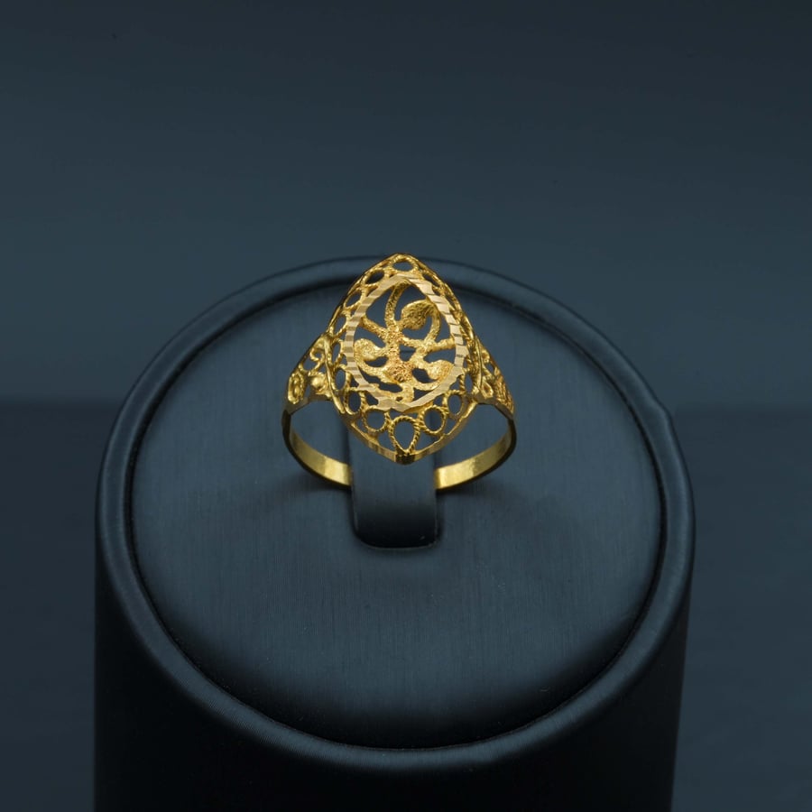 خاتم ذهب نسائي ناعم عيار 21 (R1354)