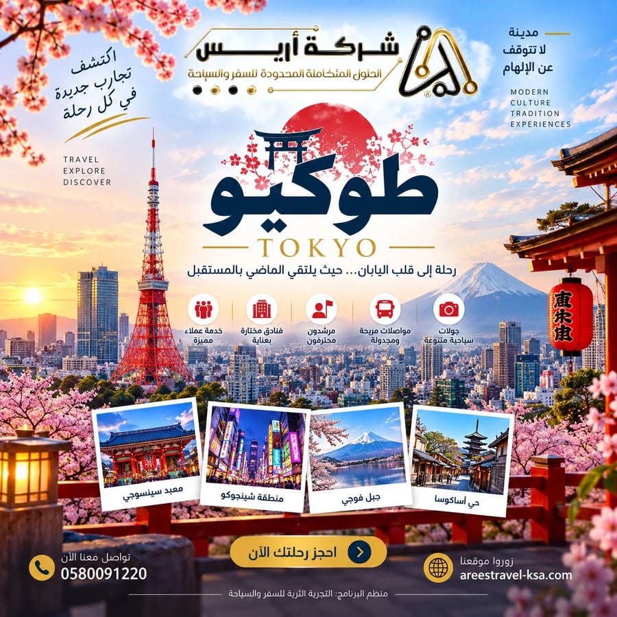 رحلة طوكيو | 6 أيام – 5 ليالٍ