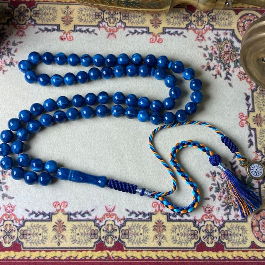 مسباح بكلايت- حجم الخرز 6 م - كركوشة تفصال مميزه مع مجسم ساعه معدني