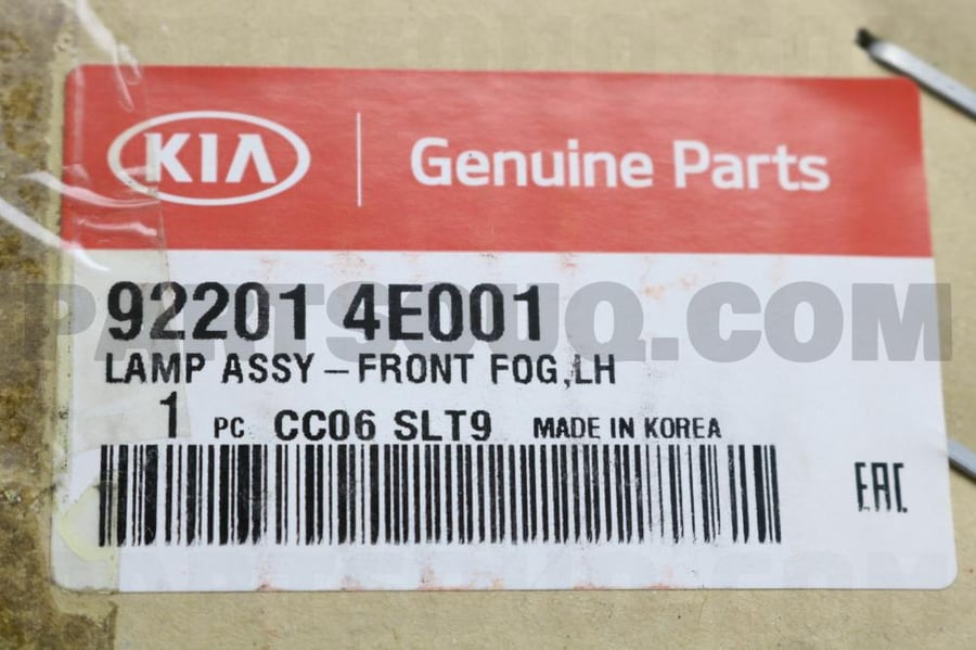 LAMP ASSY-FRONT FOG,LH  - 922014E001 - كشاف ضباب أمامي يسار
