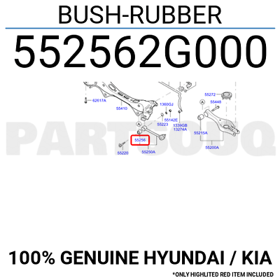 BUSH-RUBBER  - 552562G000 - جلدة مطاطية (بوش مطاطي)