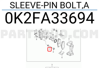 SLEEVE-PIN BOLT,A   - 0K2FA33694 -  غطاء دبوس برغي "A"