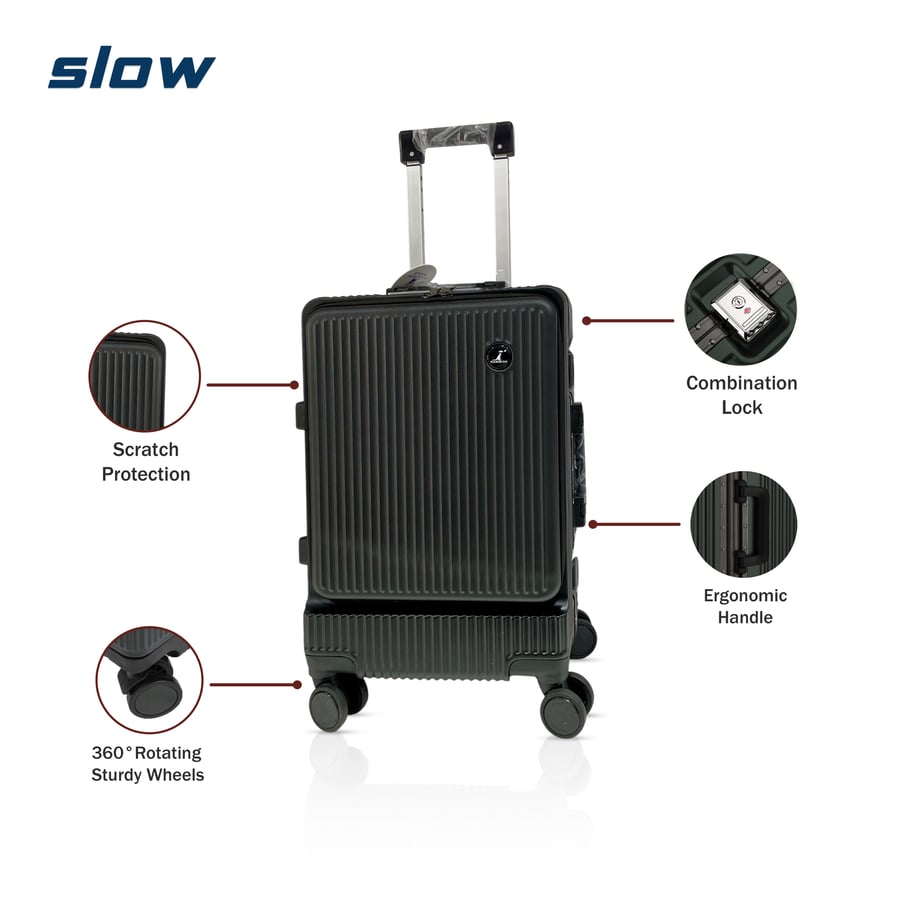 Travel bag PC single piece black color– brand SLOW
