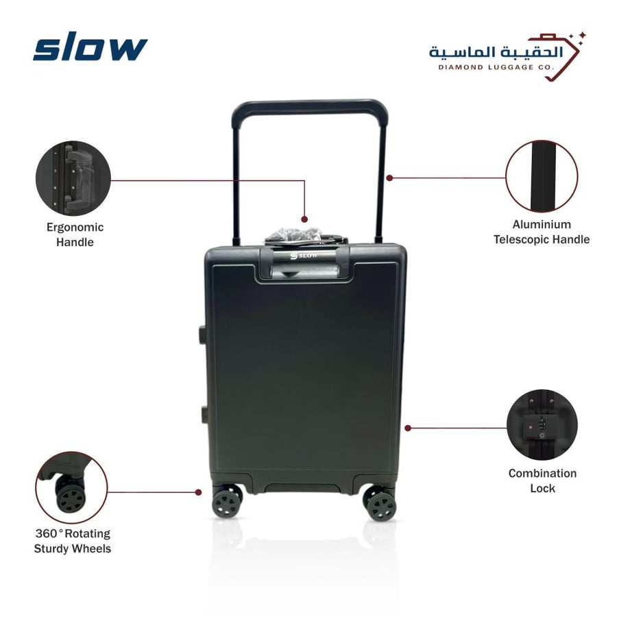 حقيبة سفر PC يد طائرة قطعه واحدة لون أسود– ماركة SLOW