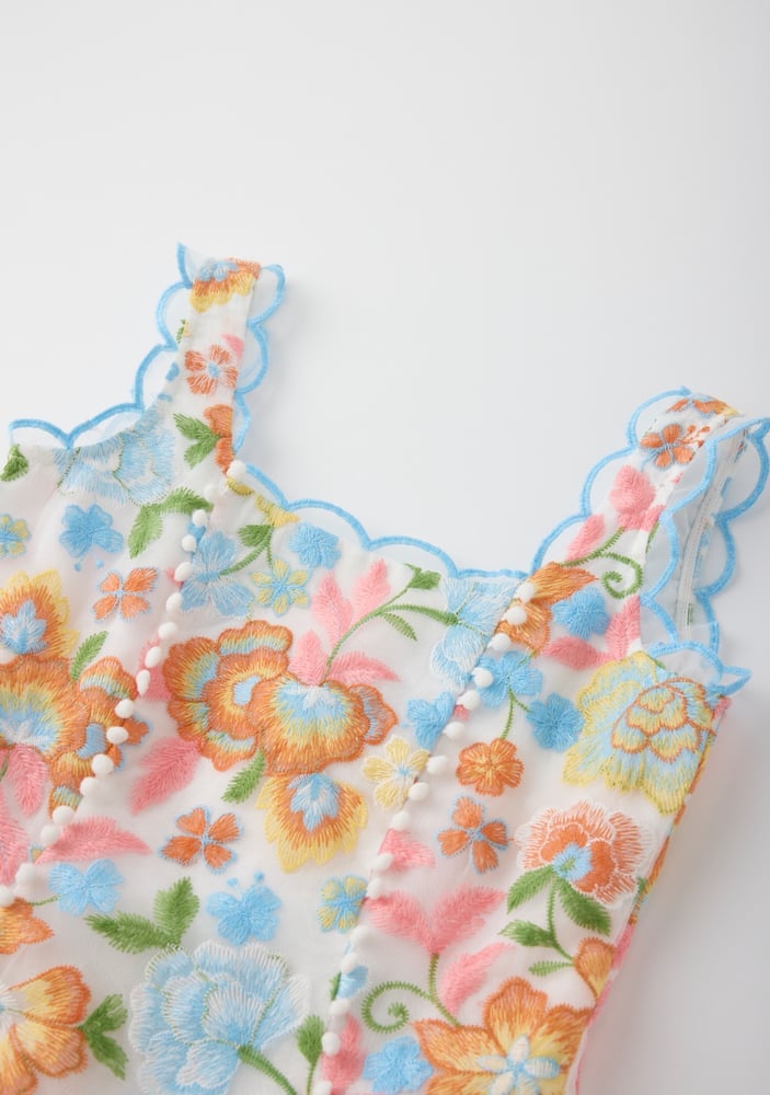 Bianca Embroidered Mini Dress