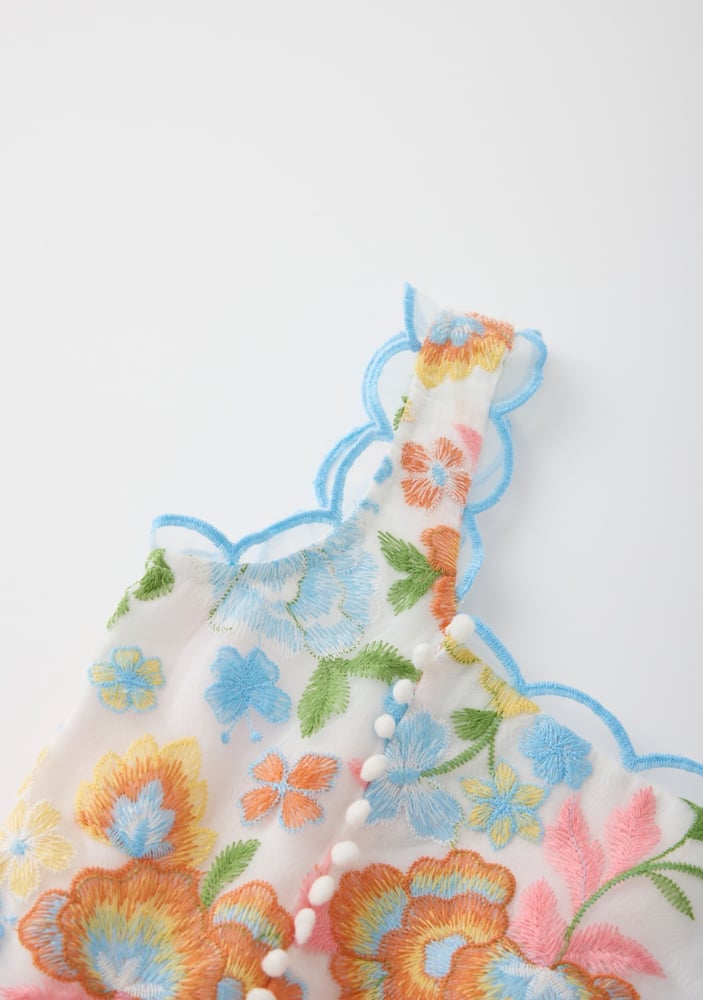 Bianca Embroidered Mini Dress