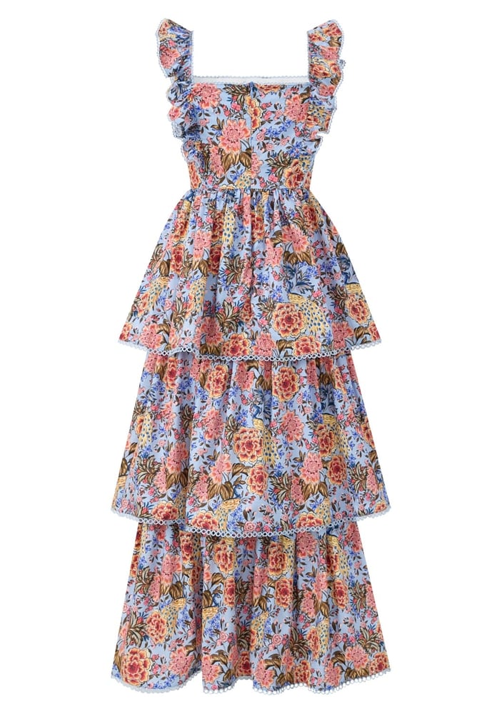 Lliana Cotton Frill Maxi Dress