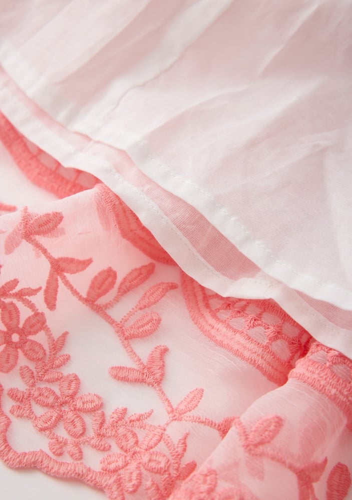 Kaia Lace Embroidered Mini Dress