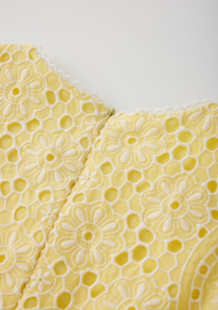 Skyla Sleeve Embroidered Mini Dress