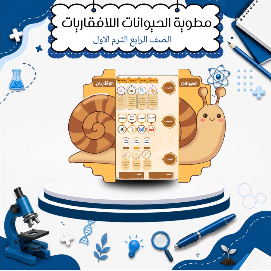 مطوية الحيوانات اللافقاريات علوم الصف الرابع ابتدائي الترم الاول
