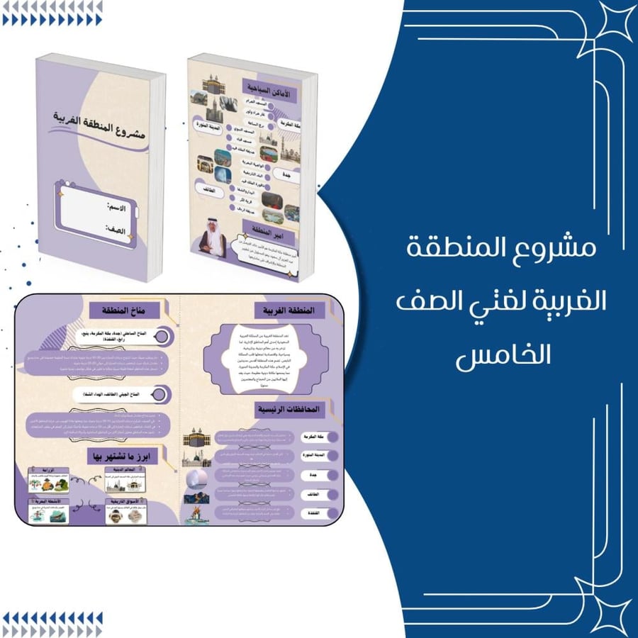 ‏مشروع المنطقة الغربية مادة لغتي الصف الخامس الترم الثاني