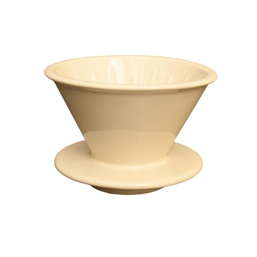 Ceramic filter cup in beige color
