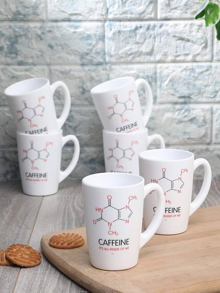 Luminarc caffeine cup – white with chemical design Luminarc - Cup