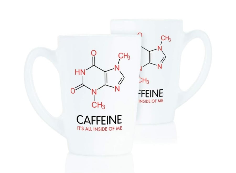 Luminarc caffeine cup – white with chemical design Luminarc - Cup