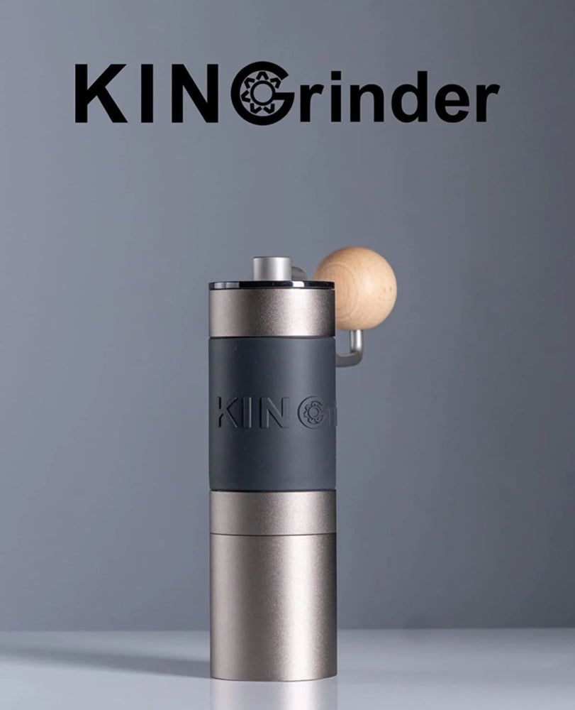 Handheld coffee grinder KING Grinder – luxurious metal design