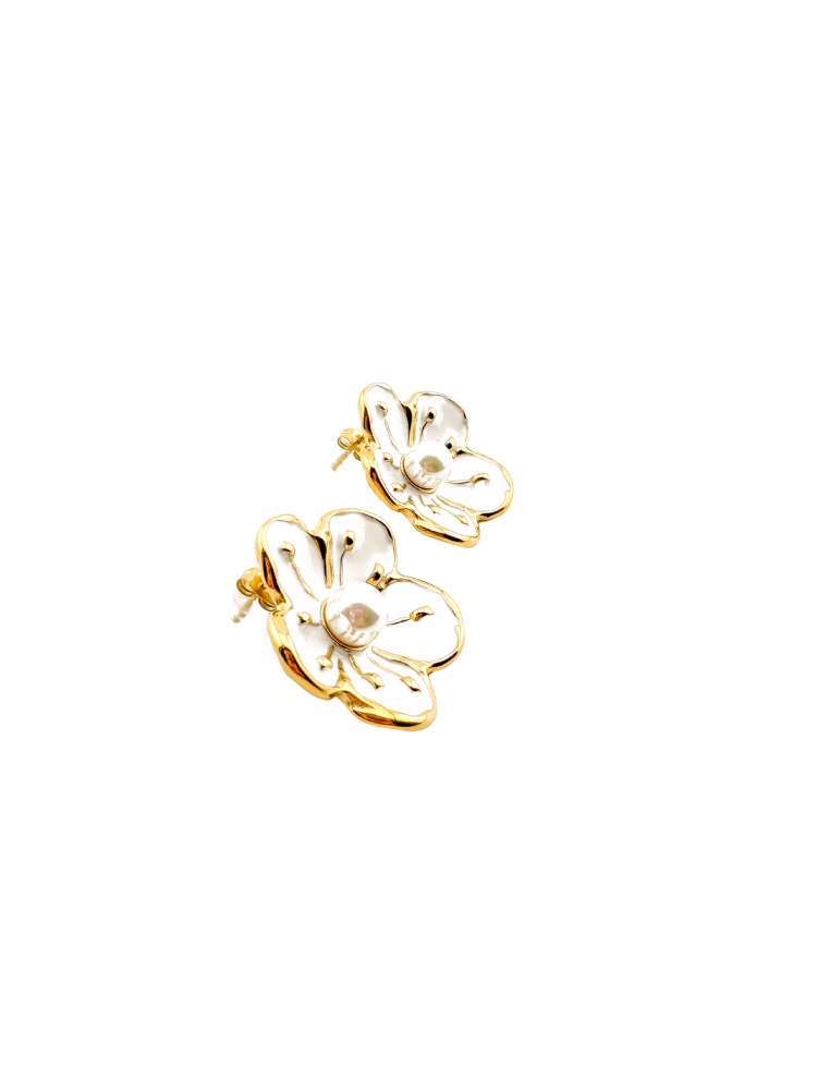 Porcelain Petal Studs Earrings