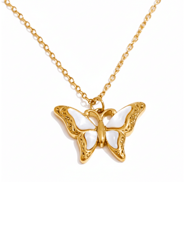 Pearl Butterfly Necklace